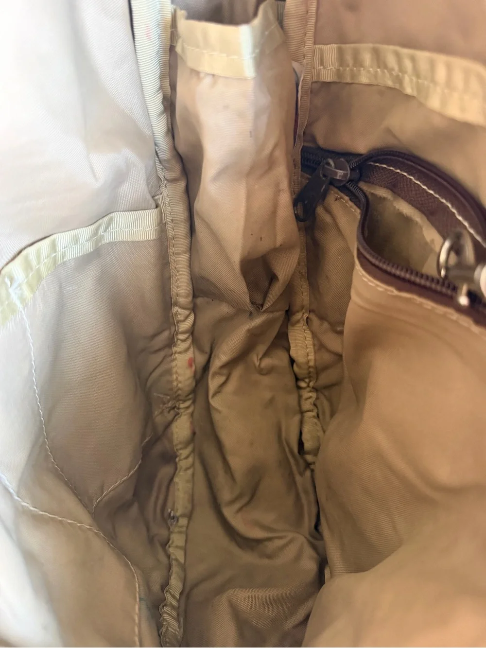 Vintage AmeriBag Healthy Back Bag Tan Leather Crossbody Sling Backpack
